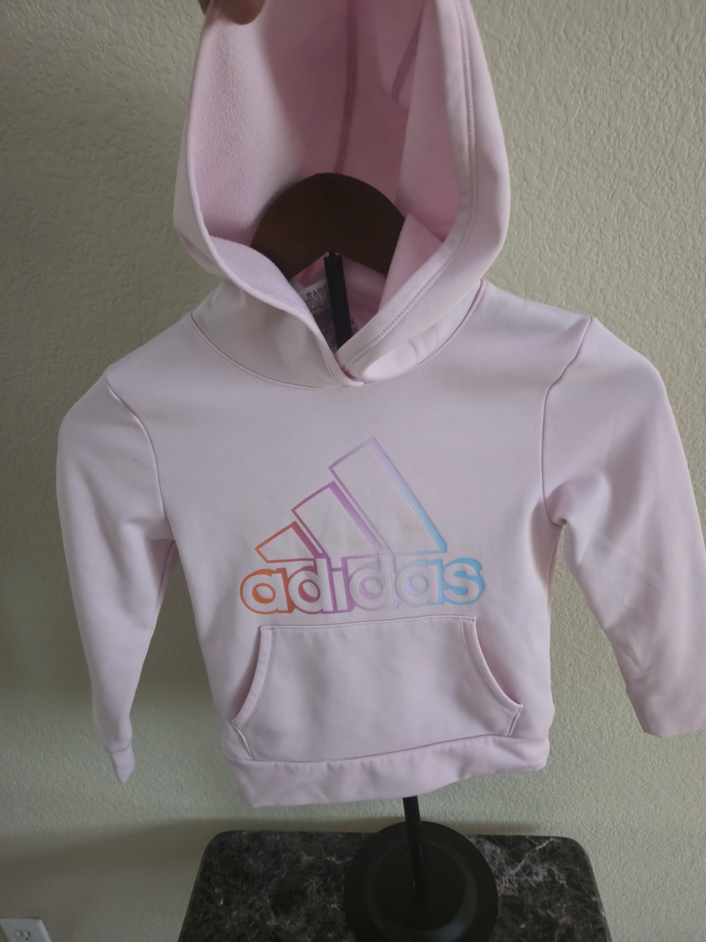 Adidas pink hoodie in a size 5